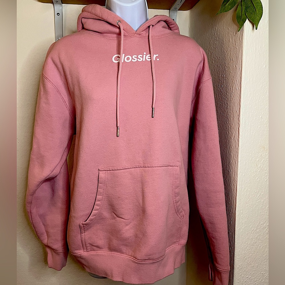 Glossier Pink Oversized Hoodie-Size Large